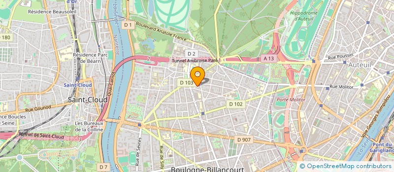 localisation de l'entreprise SCI ROGER-VASSELIN à BOULOGNE-BILLANCOURT