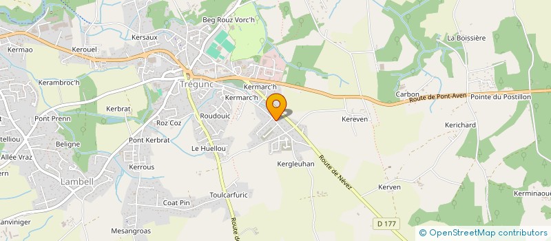 localisation de l'entreprise SCI ROIZENNEC  TREGUNC