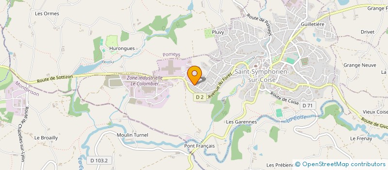 localisation de l'entreprise SCI ROK N ROL  SAINT-SYMPHORIEN-SUR-COISE