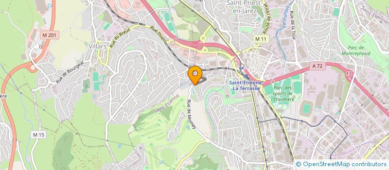 localisation de l'entreprise SCI ROLAND GARROS  SAINT-ETIENNE