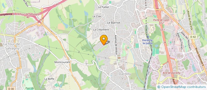 localisation de l'entreprise SCI ROLBER  DARDILLY