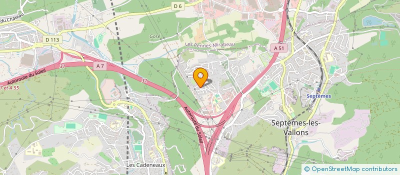 localisation de l'entreprise SCI ROLLAND GARROS à SEPTEMES LES VALLONS