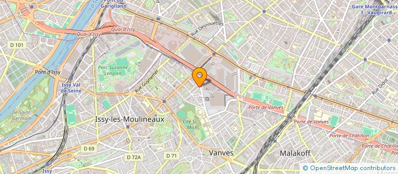 localisation de l'entreprise SCI ROLLER & TEXIER à ISSY-LES-MOULINEAUX