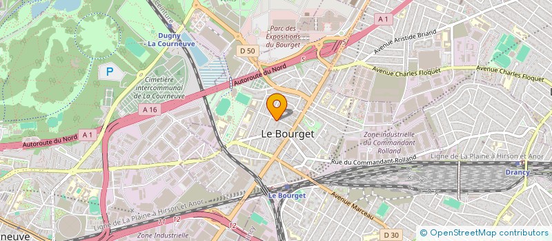 localisation de l'entreprise SCI ROLLON à LE BOURGET