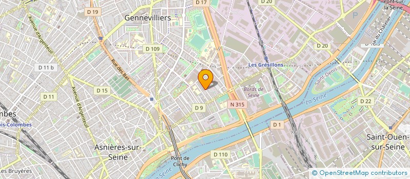 localisation de l'entreprise SCI ROM à GENNEVILLIERS