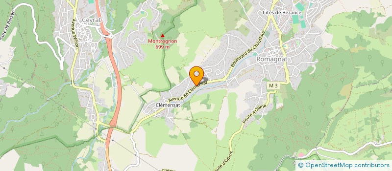 localisation de l'entreprise SCI ROMAGNAT  ROMAGNAT