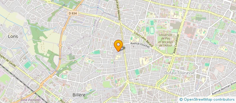 localisation de l'entreprise SCI ROMAGNY BOURBAKI  BILLERE