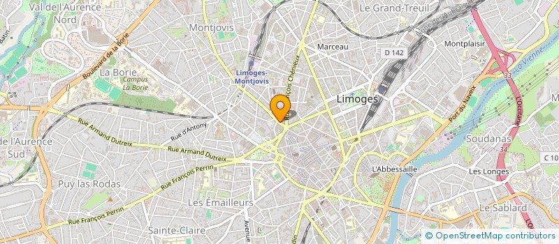 localisation de l'entreprise SCI ROMAIN à LIMOGES