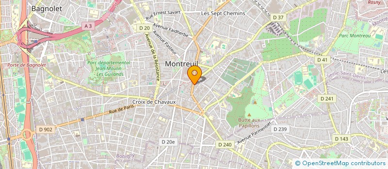 localisation de l'entreprise SCI ROMAINVILLE A.46 à MONTREUIL