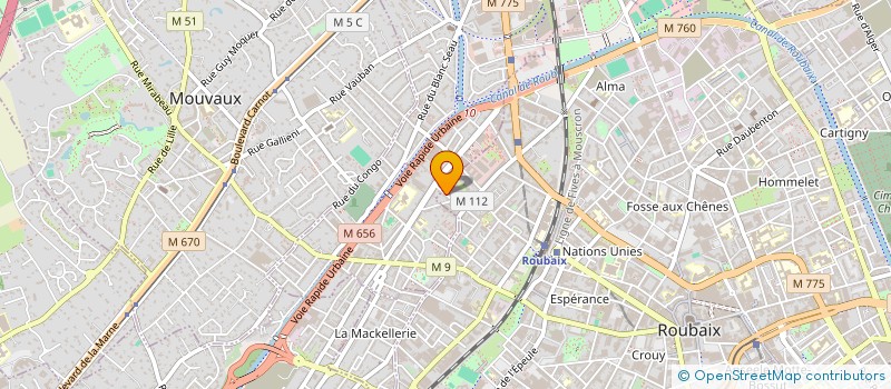 localisation de l'entreprise SCI ROMAN  ROUBAIX