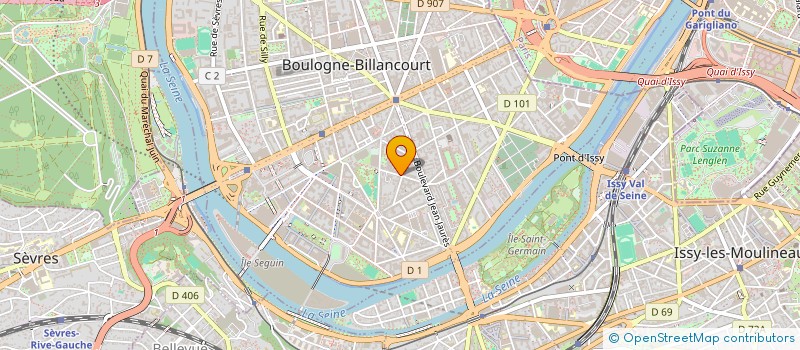 localisation de l'entreprise SCI ROMANE à BOULOGNE-BILLANCOURT