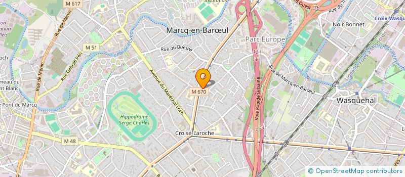 localisation de l'entreprise SCI ROMANE à MARCQ-EN-BARŒUL