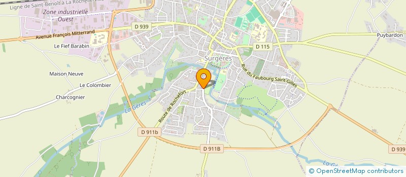 localisation de l'entreprise SCI ROMANE  SURGERES