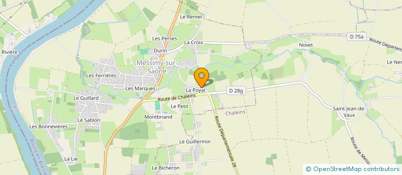 localisation de l'entreprise SCI ROMANECHE LA POYAT  MESSIMY-SUR-SAONE