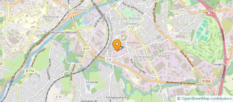 localisation de l'entreprise SCI ROMANET TOURCOING 2 à LIMOGES