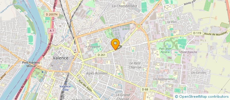 localisation de l'entreprise SCI ROMANS MONDAN à VALENCE