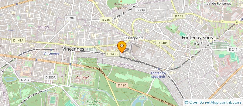 localisation de l'entreprise SCI ROMEO-GAZ CORBEIL ESSONNES à VINCENNES