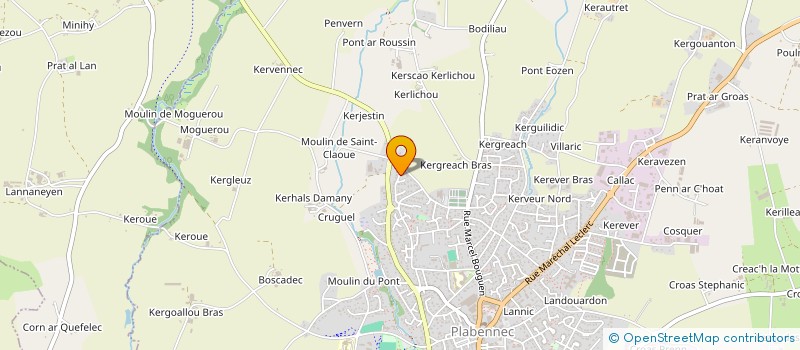 localisation de l'entreprise SCI ROMHUR  PLABENNEC