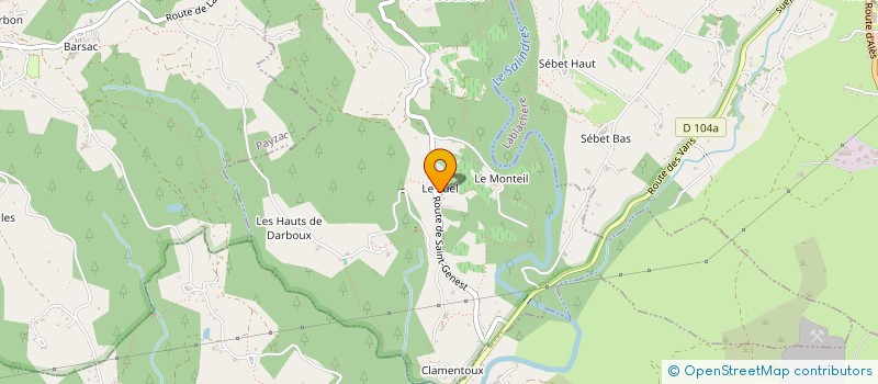 localisation de l'entreprise SCI ROMILIE  SAINT-GENEST-DE-BEAUZON