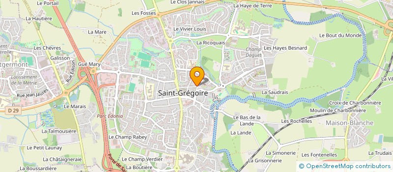 localisation de l'entreprise SCI ROMILLAIS  SAINT-GREGOIRE