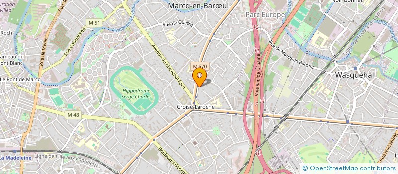 localisation de l'entreprise SCI RONCHIN 22 à MARCQ-EN-BARŒUL