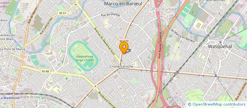 localisation de l'entreprise SCI RONCHIN EJ à MARCQ-EN-BARŒUL