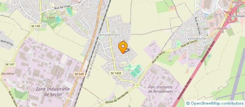 localisation de l'entreprise SCI RONCHIN LECLERC 162  TEMPLEMARS