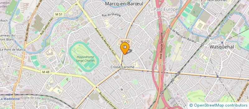 localisation de l'entreprise SCI RONCHIN RP à MARCQ-EN-BARŒUL