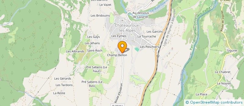 localisation de l'entreprise SCI RONIJOLY  CHATEAUROUX-LES-ALPES