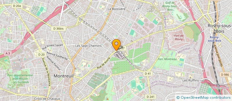 localisation de l'entreprise SCI RONY à MONTREUIL