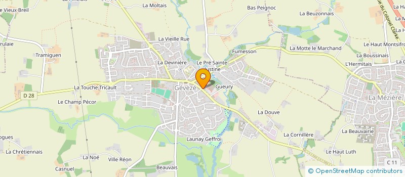 localisation de l'entreprise SCI ROPARS-HERCOUET  GEVEZE