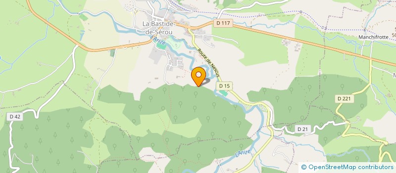 localisation de l'entreprise SCI ROQUEBRUNE à LA BASTIDE-DE-SEROU