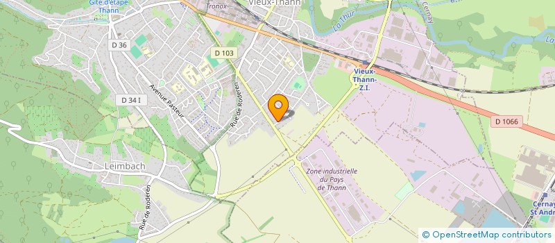 localisation de l'entreprise SCI ROQUEMAR  VIEUX-THANN