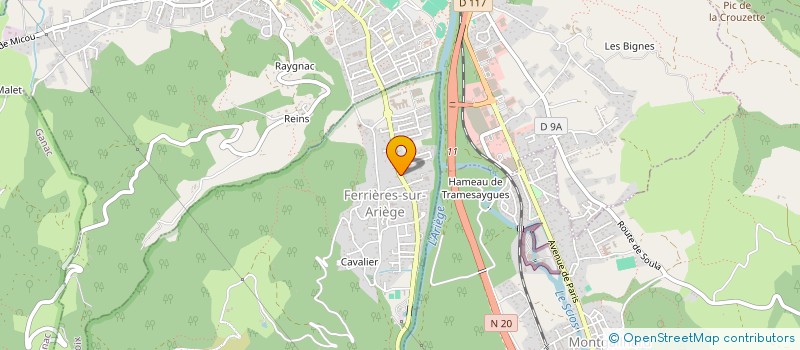localisation de l'entreprise SCI ROQUES à FERRIERES-SUR-ARIEGE