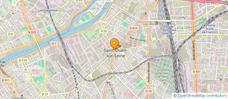 localisation de l'entreprise SCI ROQUETTE 5 à SAINT-OUEN-SUR-SEINE