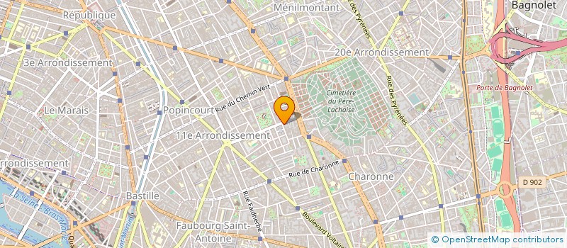 localisation de l'entreprise SCI ROQUETTE-FOLIE REGNAULT  PARIS