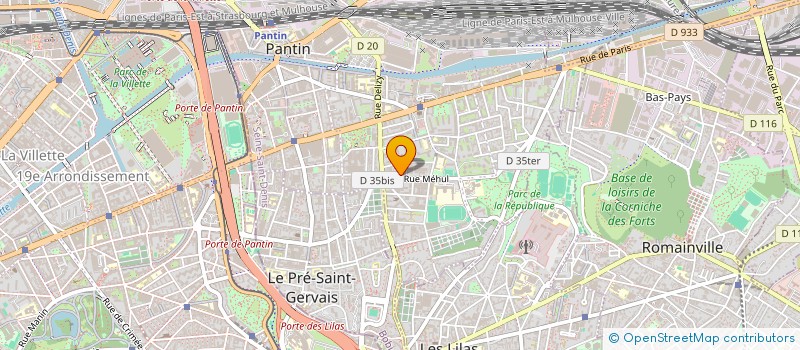 localisation de l'entreprise SCI ROSA à PANTIN