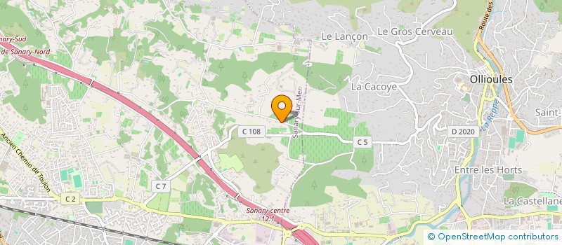 localisation de l'entreprise SCI ROSAIRE à SANARY-SUR-MER