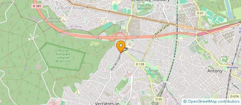 localisation de l'entreprise SCI ROSALINA à VERRIERES-LE-BUISSON
