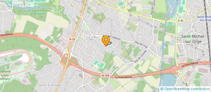 localisation de l'entreprise SCI ROSE à LINAS