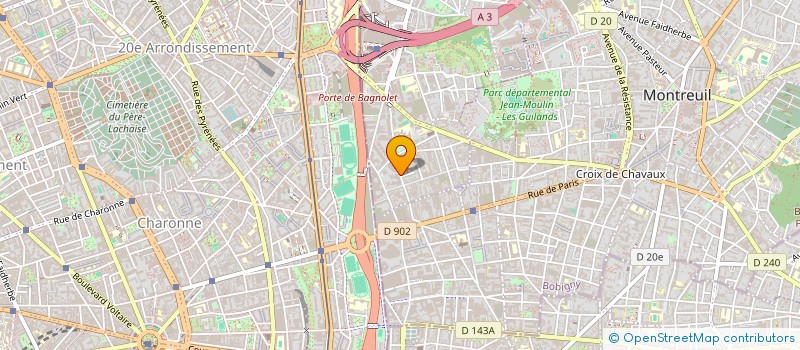 localisation de l'entreprise SCI ROSE à BAGNOLET