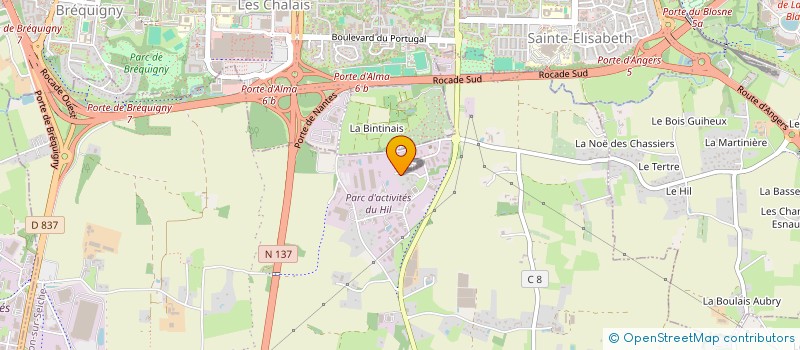 localisation de l'entreprise SCI ROSE  NOYAL-CHATILLON-SUR-SEICHE