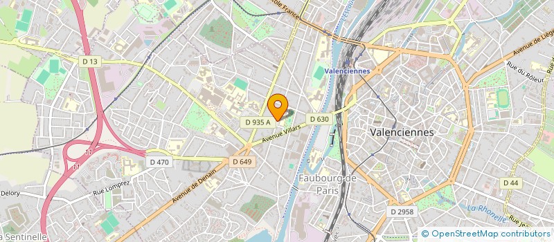 localisation de l'entreprise SCI ROSE à VALENCIENNES