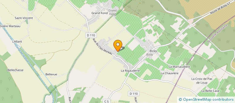 localisation de l'entreprise SCI ROSE BRUNE  BELLEVIGNE-LES-CHATEAUX