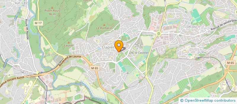 localisation de l'entreprise SCI ROSE COMBE  CLAPIERS