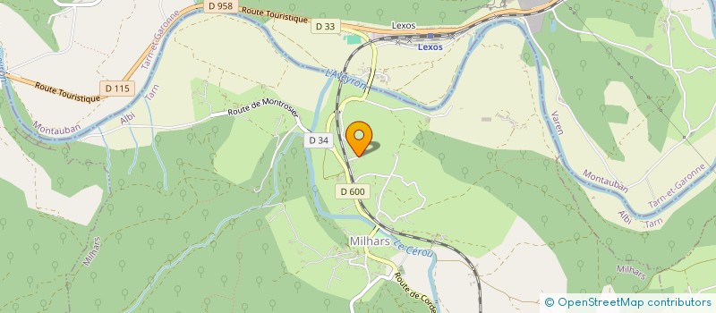 localisation de l'entreprise SCI ROSE COTTAGE  MILHARS