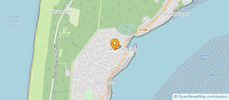localisation de l'entreprise SCI ROSE DE SABLE à LEGE-CAP-FERRET