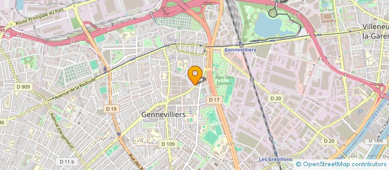 localisation de l'entreprise SCI ROSELINI à GENNEVILLIERS