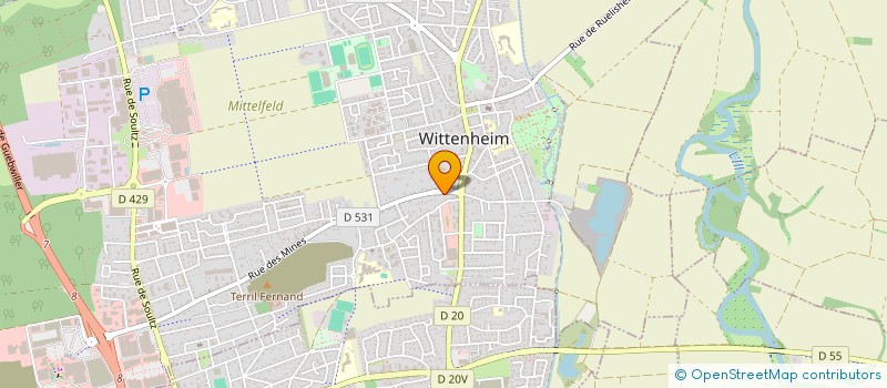 localisation de l'entreprise SCI ROSETIE  WITTENHEIM