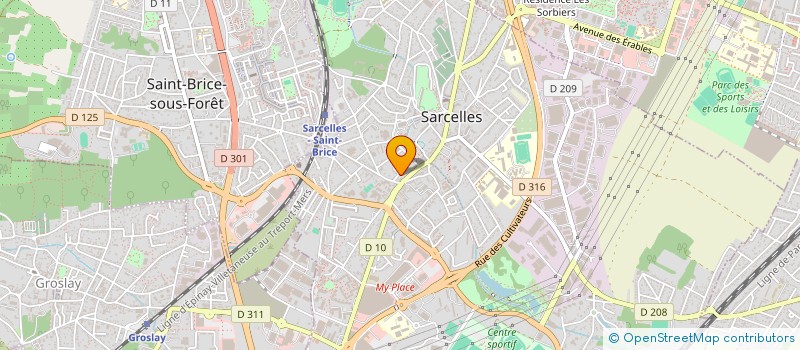 localisation de l'entreprise SCI ROSHACA à SARCELLES